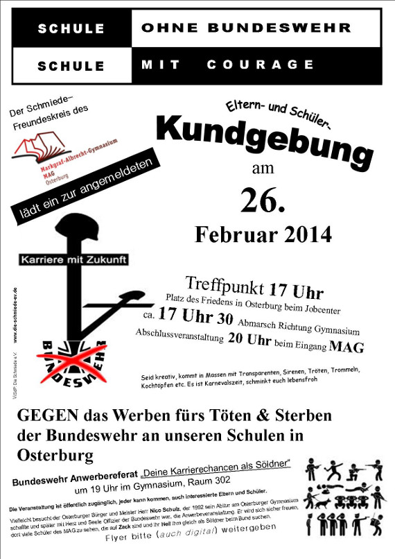 15.02.2014 Schmiede e.V. Demo Flyer