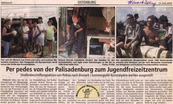 10.07.2002 az sommergipfel per pedes zum jfz Die Schmiede e.V.