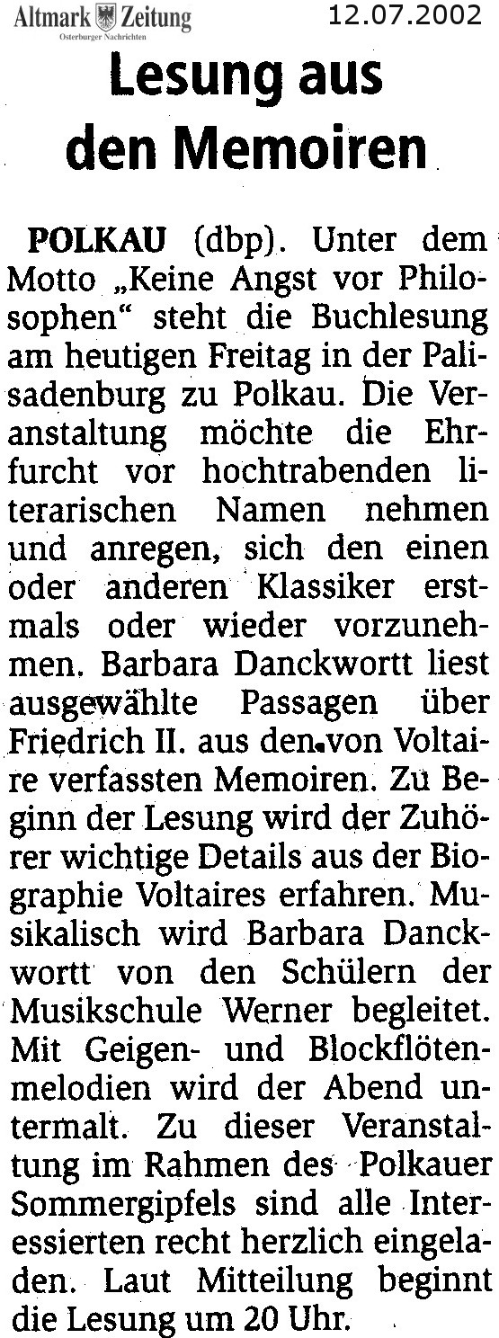 12.07.2002 sommergipfel keine angst vor philosophen Die Schmiede e.V.