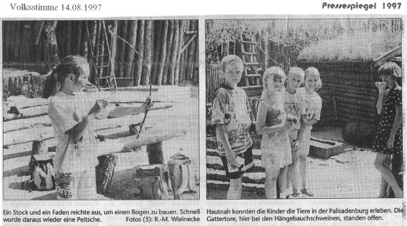 14.08.1997 vs Hortkinder verbringen Ferientag in Palisadenburg 1