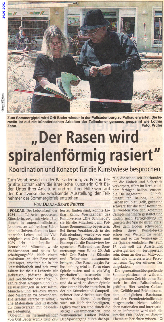24.05.2002 az orit bader plant kunstwiese Die Schmiede e.V.